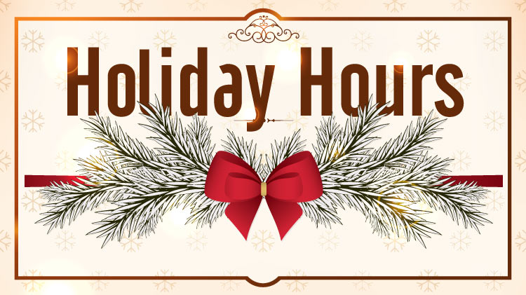 Holiday Hours for T-Town Restaurants