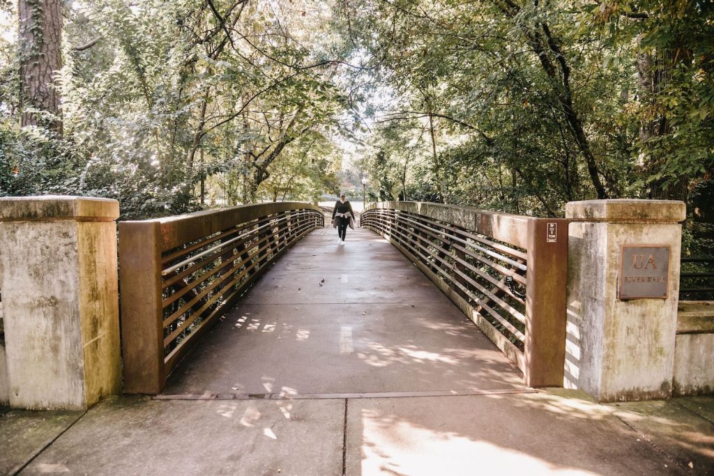 Walk along the Tuscaloosa Riverwalk