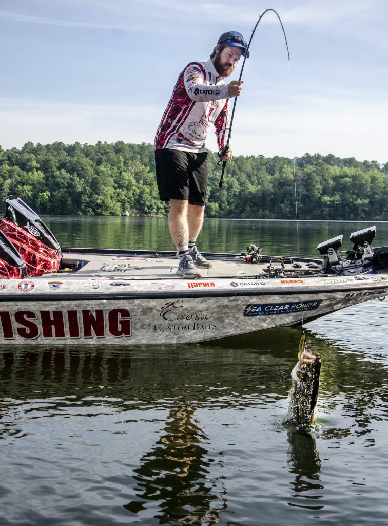 D.J. fishes in Tuscaloosa County on the Black Warrior River