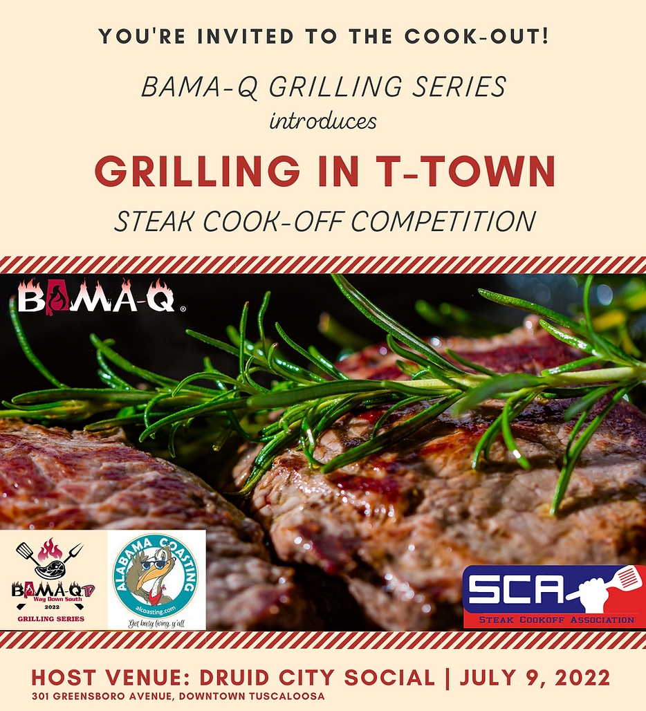 Bama-Q Grilling Series Presents Grilling in T-Town on Saturday, July 9
