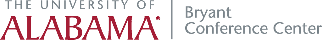 University of Alabama Bryant Conference Center logo featuring crimson and gray hues in Tuscaloosa, Alabama.