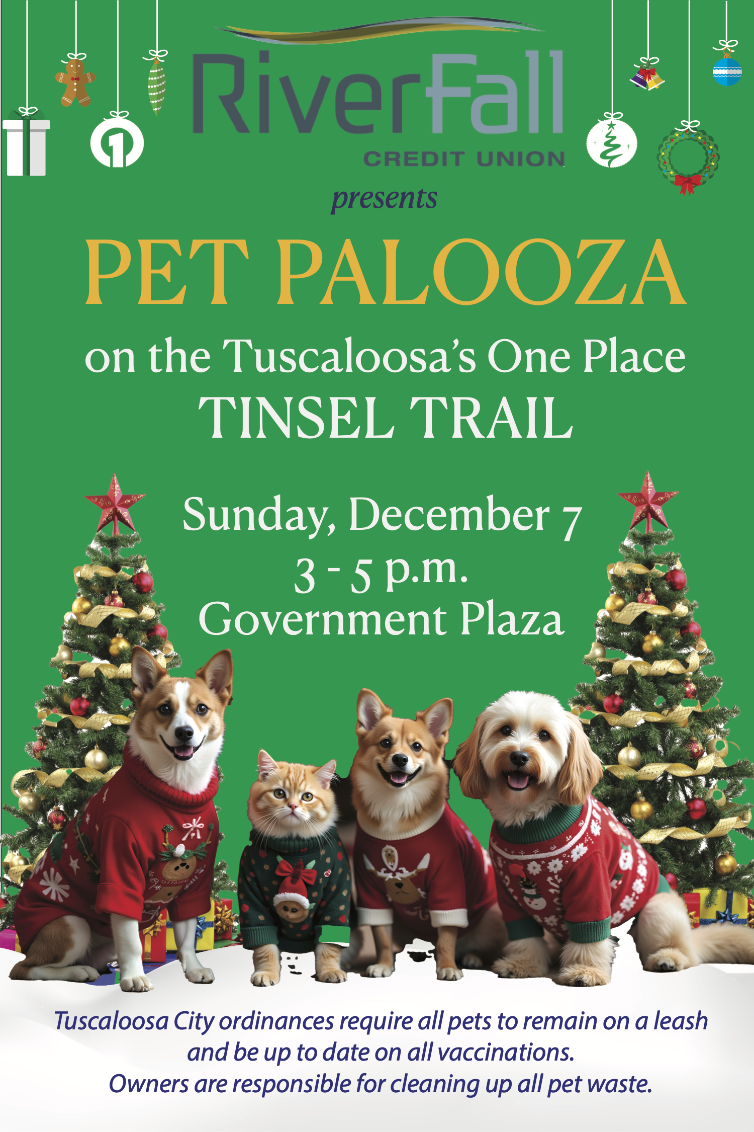 RiverFall Credit Union Pet Palooza on Tuscaloosa’s One Place Tinsel Trail