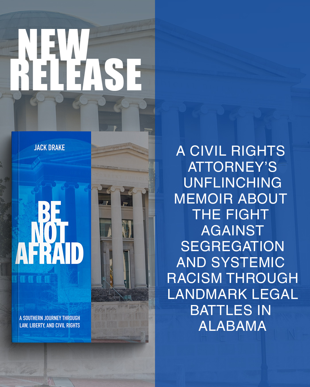 A new book cover featuring a civil rights attorney's memoir titled 'Be Not Afraid'