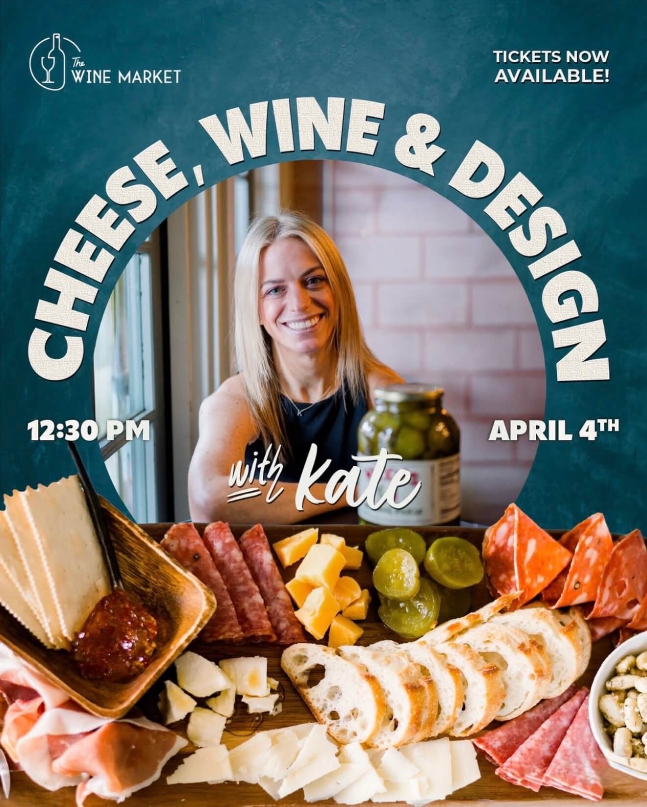 Cheese, wine, and design event with the Wine Market in Tuscaloosa, Alabama.