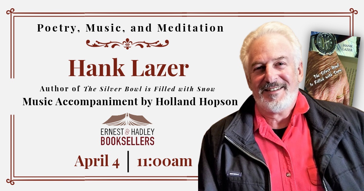 Hank Lazer, author of 'The Silver Bowl is Filled with Snow', at a book reading event in Tuscaloosa, Alabama.