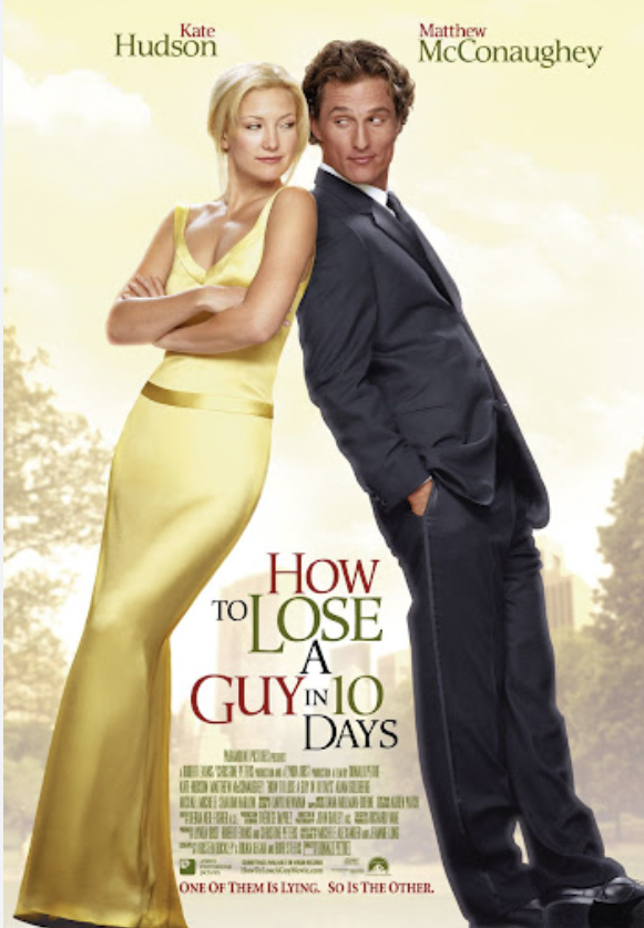 Kate Hudson and Matthew McConaughey in formal attire, standing back-to-back on a sunny day in Tuscaloosa, Alabama.