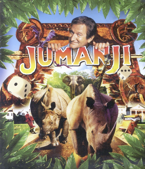 A man with a backpack stands amidst a lush jungle, surrounded by exotic animals and ancient ruins in Tuscaloosa, Alabama.